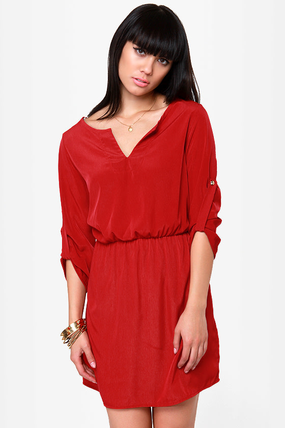 Red Dress - Casual Dress - $42.00 - Lulus